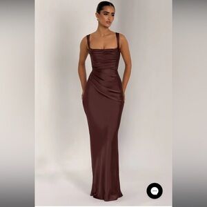 Baby boo Calanthe Maxi dress in plum brown